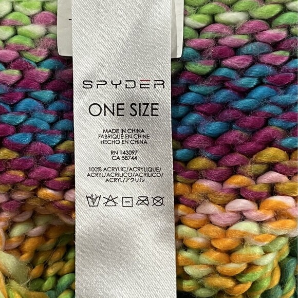 Spyder Women's Twisty Knitted Acrylic Cowl Scarf Multicolored One Size - Picture 7 of 8